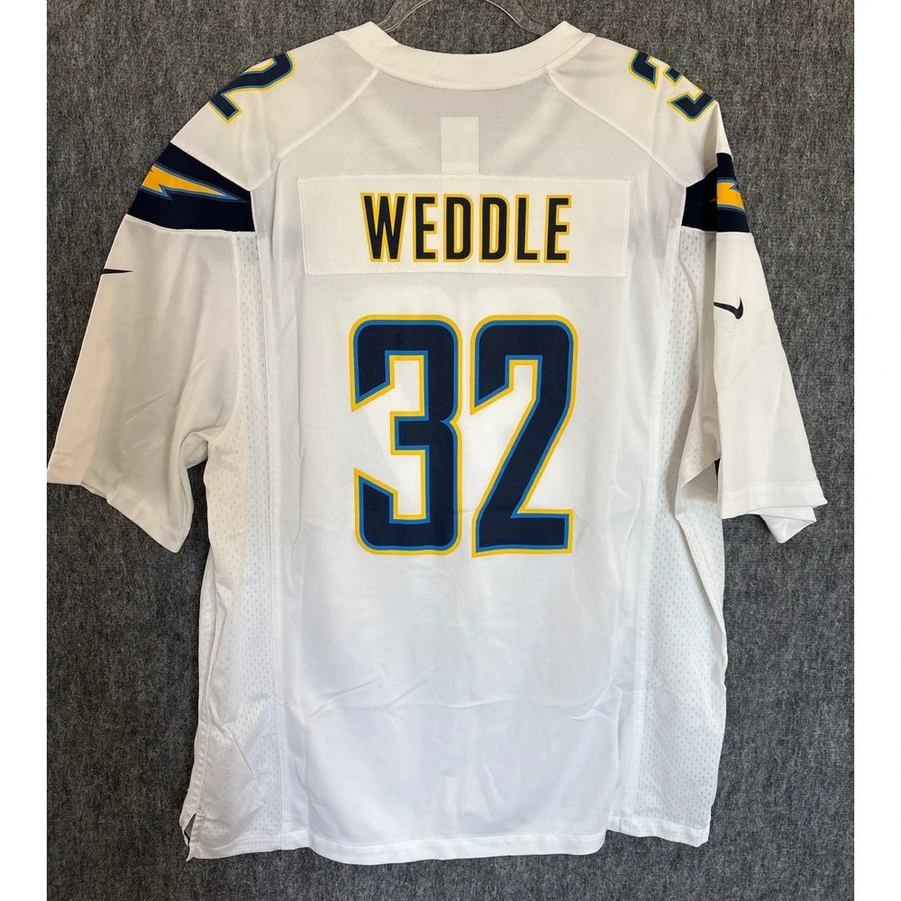 Nike NFL Los Angeles Chargers Eric Weddle 32 Jersey White XXL Mens On Field